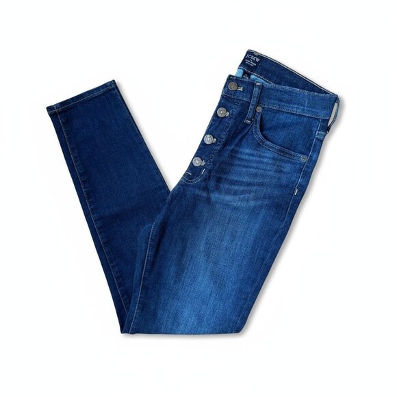 J. Crew Denim - J.Crew High-Rise Skinny Button-Fly Jeans – Dark Wash, Size 27